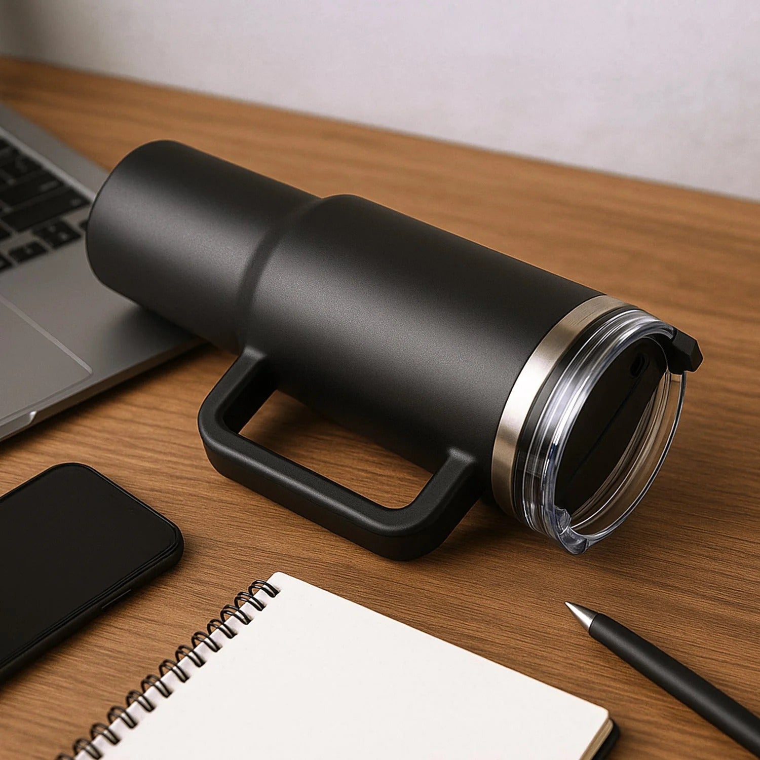 Premium 1200 ML Stainless Steel Vacuum Insulated Travel Mug with Straw and Handle, Tumbler (1200ML / 1 Pc)