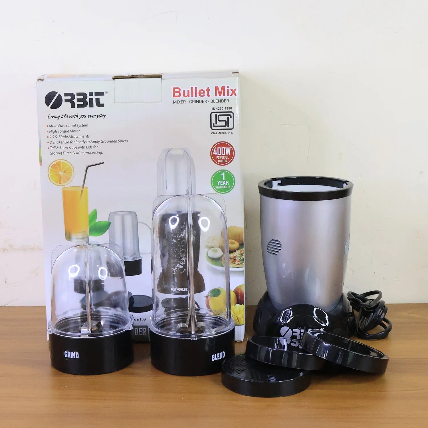 Orbit Multi-Purpose Bullet Mixer - 400W With 2 Jar